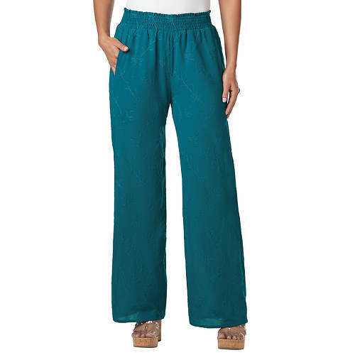Embroidered Palazzo Pant