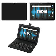 Naxa 10.1" Core Android® 11 Tablet with USB Keyboard Case