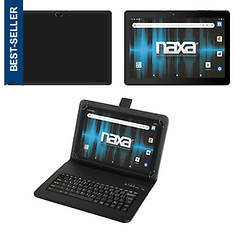Naxa 10.1" Core Android® 11 Tablet with USB Keyboard Case