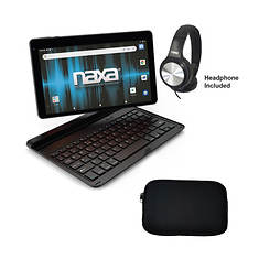 Naxa 2-in-1 10.1" Core Tablet with Android® 11 and Bluetooth® Keyboard Combo