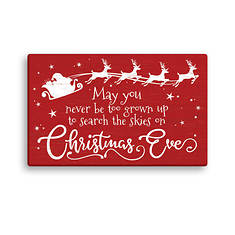 Custom Personalization Solutions "Never Too Grown Up" 11"x14" Christmas Canvas