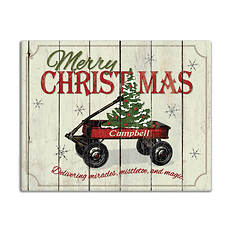 Custom Personalization Solutions Christmas Wagon Personalized 11x14 Canvas