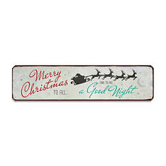 Custom Personalization Solutions Merry Christmas To All 5"x20" Metal Sign