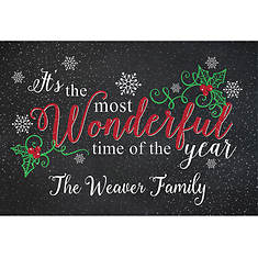 Most Wonderful Time Personalized Doormat