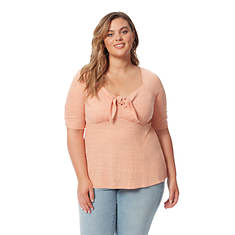 Jessica Simpson Women's Plus Size Lyndsey Ribbed Top