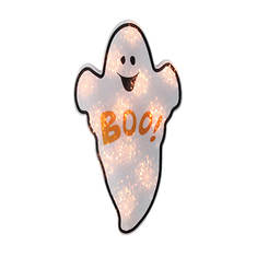 Northlight 12" Lighted Holographic Ghost Halloween Window Silhouette Decoration