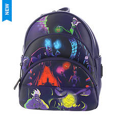 Loungefly Disney Villains Triple Pocket In The Dark Mini Backpack