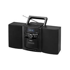 Jensen Portable Bluetooth CD Music System with Cassette and Radio