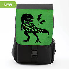 Custom Personalization Solutions T-Rex Personalized Flap Backpack