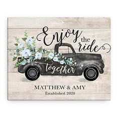 Custom Personalization Solutions Enjoy The Ride Together Personalized 11x14 Canvas