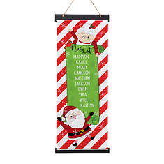 Grandparent's Christmas List Personalized Hanging Canvas