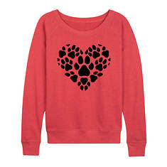 Paw Print Heart Women's Pullover