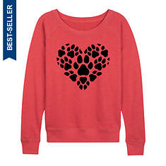 Paw Print Heart Women's Pullover