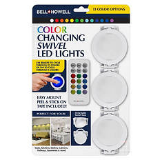 Bell+Howell Color Changing Swivel Light 3-Pack