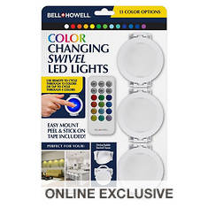 Bell+Howell Color Changing Swivel Light 3-Pack