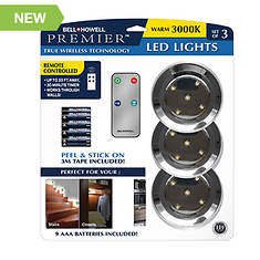 Bell+Howell Under Cabinet Puck Light 3-Pack