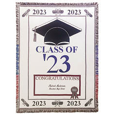 A Plus Class of 2023 Personalized Graduation Throw