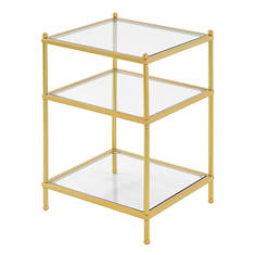 Royal Crest 3-Tier Glass End Table