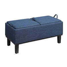 Designs4Comfort Brentwood Storage Ottoman with Reversible Trays