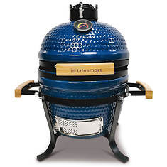 Lifesmart 13" Pack n Go Kamado Grill with Side Handles, Anodozed Feet and Carry Bag
