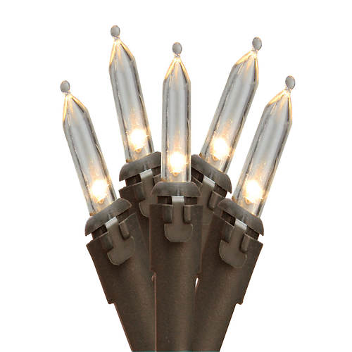 Northlight 100-Count White and Brown LED Mini Christmas Lights