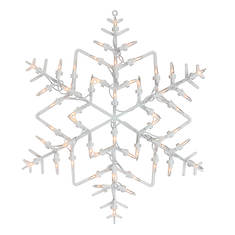 Northlight 16" White Lighted Snowflake Christmas Window Silhouette Decoration