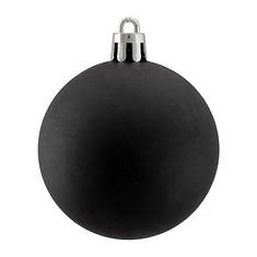 Northlight 60-Count Jet Black Shatterproof Matte Christmas Ball Ornaments