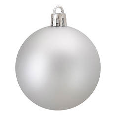 Northlight 60-Count Silver Shatterproof Matte Christmas Ball Ornaments 2.5" (60mm)