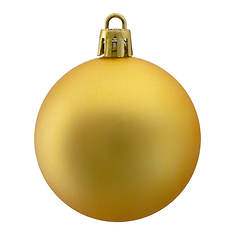 Northlight 60-Count Vegas Gold Shatterproof Matte Christmas Ball Ornaments 2.5" (60mm)