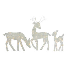Northlight LED Lighted White Reindeer Family Outdoor Christmas Decorations