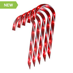 Northlight Set of 10 12" Lighted Outdoor Candy Cane Christmas Pathway Markers 
