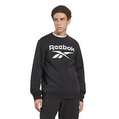 Reebok Men's Fleece Big Vector Logo Crew Neck