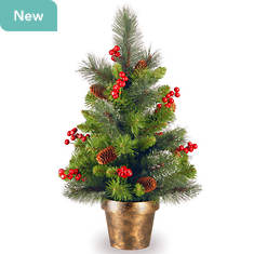 National Tree Company 2' Crestwood Spruce Small Tree with Silver Bristle