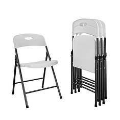 Cosco 4-Piece Heavy-Duty Resin Folding Chair Set