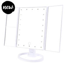 Vivitar Hollywood Rechargeable and Cordless Light Up Tri-Fold Mirror