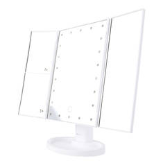 Vivitar Rechargeable and Cordless 24 LED Light Up Tri-Fold Mirror