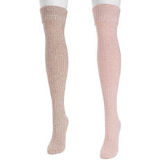 MUK LUKS Women's Marl Over-the-Knee Socks 2 Pack