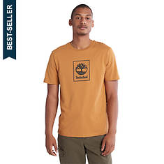 Timberland Men's Short Sleeve Stack Logo Print Tee