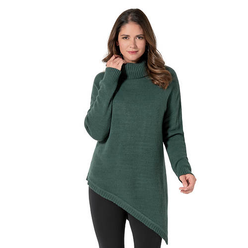 Masseys Asymmetrical Turtleneck Sweater