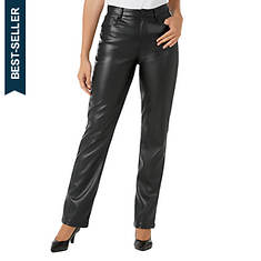 Masseys Faux Leather Relaxed 5-Pocket Pant