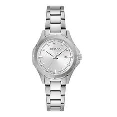 Bulova Corporate Collection Ladies Silvertone Stainless Steel Watch