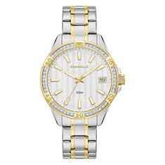 Caravelle Ladies' Aqualuxx Crystal Two-Toned Watch