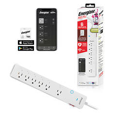 Energizer Connect Smart Wi-Fi 6-Outlet Surge Protector with 6' Cord Length