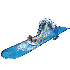 Pool Central 16' Blue and White Inflatable Ice Breaker Lawn Water Slide