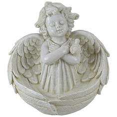 Northlight 9" Cherub Angel Wings Bird Feeder Outdoor Garden Statue