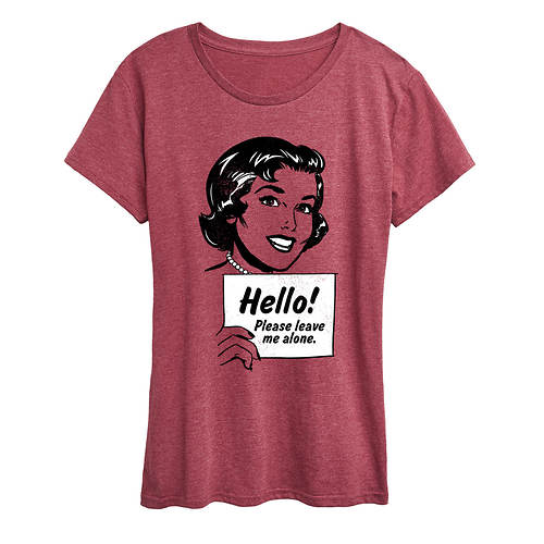 Instant Message Women's Hello Leave Me Alone Tee