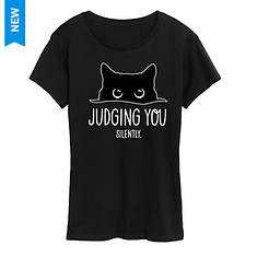 Instant Message Women's Judging You Cat Tee