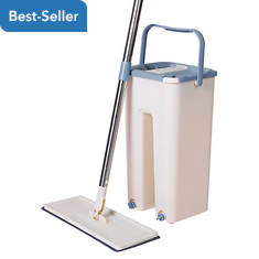 iMounTEK Flat Mop and Self-Cleaning Bucket Set