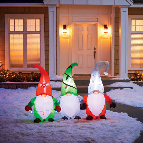 6' Inflatable Gnome Family
