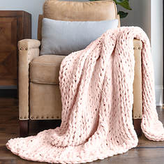 ienjoy Home Chunky Knit Throw Blanket